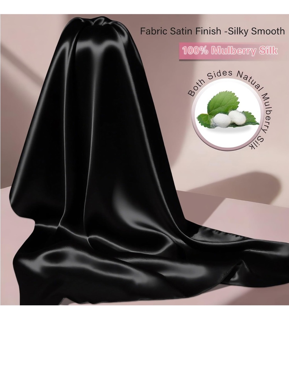 2 - SSilkday mulberry silk pillow cases / black / king size - Picture 5 of 8